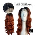 Peruca Lace Front Ondulada 60cm Ombré Ruivo Fibra Premium Peruca Lace Front Ondulada 60cm Ombré Ruivo Fibra Premium