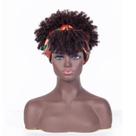 Peruca Lace Wig C Franja Fibra Orgânica Curta 20cm Cacheada