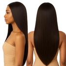 Peruca Lace Wig Lisa Fibra Futura 70cm Pode Pranchar Castanho Escuro