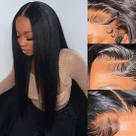 Peruca Ladoux Yaki Straight 13x6 de renda frontal HD 22" 180% de densidade Peruca Ladoux Yaki Straight 13x6 de renda frontal HD 22" 180% de densidade
