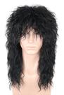 Peruca LeMarnia 80s Mullet Long Wavy Black Sintética Fibra Sintética Peruca LeMarnia 80s Mullet Long Wavy Black Sintética Fibra Sintética