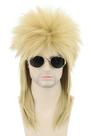 Peruca LeMarnia Blonde Spiked Mullet para homens e mulheres dos anos 80 Peruca LeMarnia Blonde Spiked Mullet para homens e mulheres dos anos 80