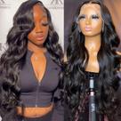 Peruca Lemoda Body Wave 13x6 Full Lace Frontal 210% de densidade