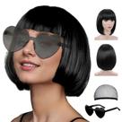 Peruca LIULIUBTY Short Bob Straight Straight Synthetic Neon para mulheres