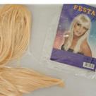 Peruca longa cabelo lisa cosplay festa 55cm loira