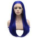 Peruca longa lisa natural azul com lace front MX Angel 24 polegadas