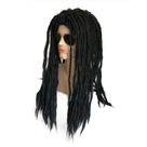Peruca longa preta com dreadlocks de 70 cm de cabelo sintético para mulheres