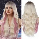 Peruca Lovenia Highlight Blonde and Rosa Sintética 26"