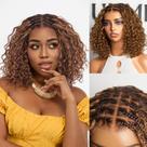 Peruca LUVME HAIR 12" Bob Boho Trançado Cacheado Ombre