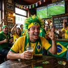 Peruca Maluca Copa Do Mundo Arrepiado Brasil