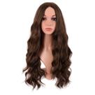 Peruca MapOfBeauty, fibra sintética longa e ondulada, 70 cm, marrom, feminina Peruca MapOfBeauty, fibra sintética longa e ondulada, 70 cm, marrom, feminina