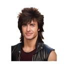 Peruca Marrom Mullet Para Homens HAIRJOY Cabelo Sintético Engraçado Estilo Joe Dirt Pop Rock Anos 70