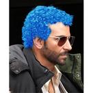Peruca masculina Swiking, curta, azul afro encaracolada, para fantasia de Halloween Peruca masculina Swiking, curta, azul afro encaracolada, para fantasia de Halloween