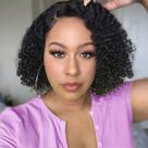 Peruca Maytune Wear and Go sem cola Deep Wave Human Hair 25 cm