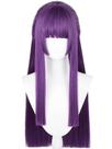 Peruca meia e meia samambaia, 75 cm de comprimento, roxa, reta, anime Peruca meia e meia samambaia, 75 cm de comprimento, roxa, reta, anime