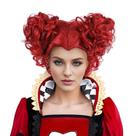 Peruca MUPUL Red Queen com coroa para meninas e mulheres