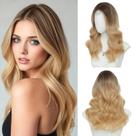 Peruca Niceone Hair 46 cm Morango Loira Ondulada Sintética