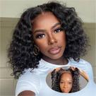 Peruca omswet Curly BOB 25cm Human Hair 200 Density para mulheres Peruca omswet Curly BOB 25cm Human Hair 200 Density para mulheres