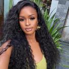 Peruca OQ HAIR Water Wave 22" Cabelo humano 180% de densidade de renda HD