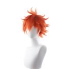 Peruca Orange Spiky Cosplay de fibra de alta temperatura 25cm