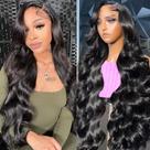 Peruca OWNROSE 32" Body Wave Cabelo Humano 13x6 Lace Front