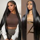 Peruca OWNROSE 32" frontal HD 13x6 de cabelo humano liso Peruca OWNROSE 32" frontal HD 13x6 de cabelo humano liso
