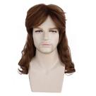 Peruca para homens marrom de comprimento médio Natural Waves 40cm 380g
