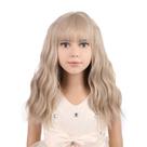 Peruca PATTNIUM Blonde curta ondulada para crianças com franja para meninas