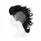 Peruca, penteado moicano, anime, cabelo sintético, preto Peruca, penteado moicano, anime, cabelo sintético, preto