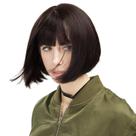 Peruca REECHO 11 Short Bob with Bangs sintética marrom escuro