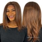Peruca Repartição Livre Lisa Glamurosa Fibra Futura Premium 45cm 160g Ser Mulher