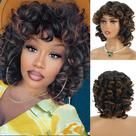 Peruca Retoleca Curly Afro Synthetic para mulheres negras de 14 polegadas