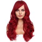 Peruca Righton Red Long Curly com franja para cosplay feminino