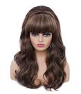 Peruca Rugelyss Long Brown misturada com Bang Retro Bouffant Beehive