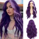 Peruca Sabosi Long Wavy Purple 66 cm para mulheres resistente ao calor Peruca Sabosi Long Wavy Purple 66 cm para mulheres resistente ao calor