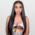 Peruca sem cola PISRY Wear and Go Human Hair 66 cm para mulheres Peruca sem cola PISRY Wear and Go Human Hair 66 cm para mulheres