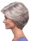 Peruca SEVENCOLORS Short Wavy Grey para mulheres mais velhas sintética