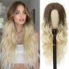 Peruca ShowCoco Brown a Platinum Blonde 66 cm de comprimento para mulheres
