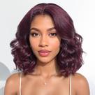 Peruca Silky Bob Body Wave 30cm Burgundy 99J Human Hair