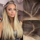 Peruca sintética AISI HAIR 13x4 HD Lace Front Reta 70cm