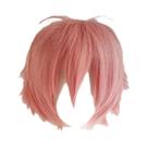 Peruca Sintética Colorida Versátil Para Cosplay Masculino, Cabelo Curto E Virado Para Cima
