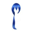 Peruca sintética de cosplay Anime Sai 60 cm azul para Hallo