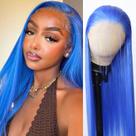 Peruca sintética frontal de renda BTWTRY Blue Light Hair