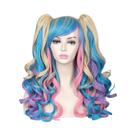 Peruca Sintética Longa E Cacheada Com 2 Rabos De Cavalo Para Festa De Halloween Cosplay Pela HAIRJOY Peruca Sintética Longa E Cacheada Com 2 Rabos De Cavalo Para Festa De Halloween Cosplay Pela HAIRJOY