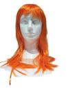 Peruca Sintética Longa Laranja 60 cm Brilhe com Estilo