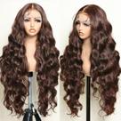 Peruca SOKU Brown Synthetic Hair 32 polegadas com cabelo de bebê para mulheres