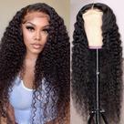 Peruca SOSATISFY Deep Wave Lace Front 100% cabelo humano 20"