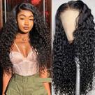 Peruca SOSATISFY Deep Wave Lace Front 100% cabelo humano 24 polegadas