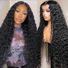 Peruca SOSATISFY Deep Wave Lace Front 100% cabelo humano 26"