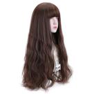 Peruca STYLER longa sintética marrom ondulada com franja 30cm Peruca STYLER longa sintética marrom ondulada com franja 30cm